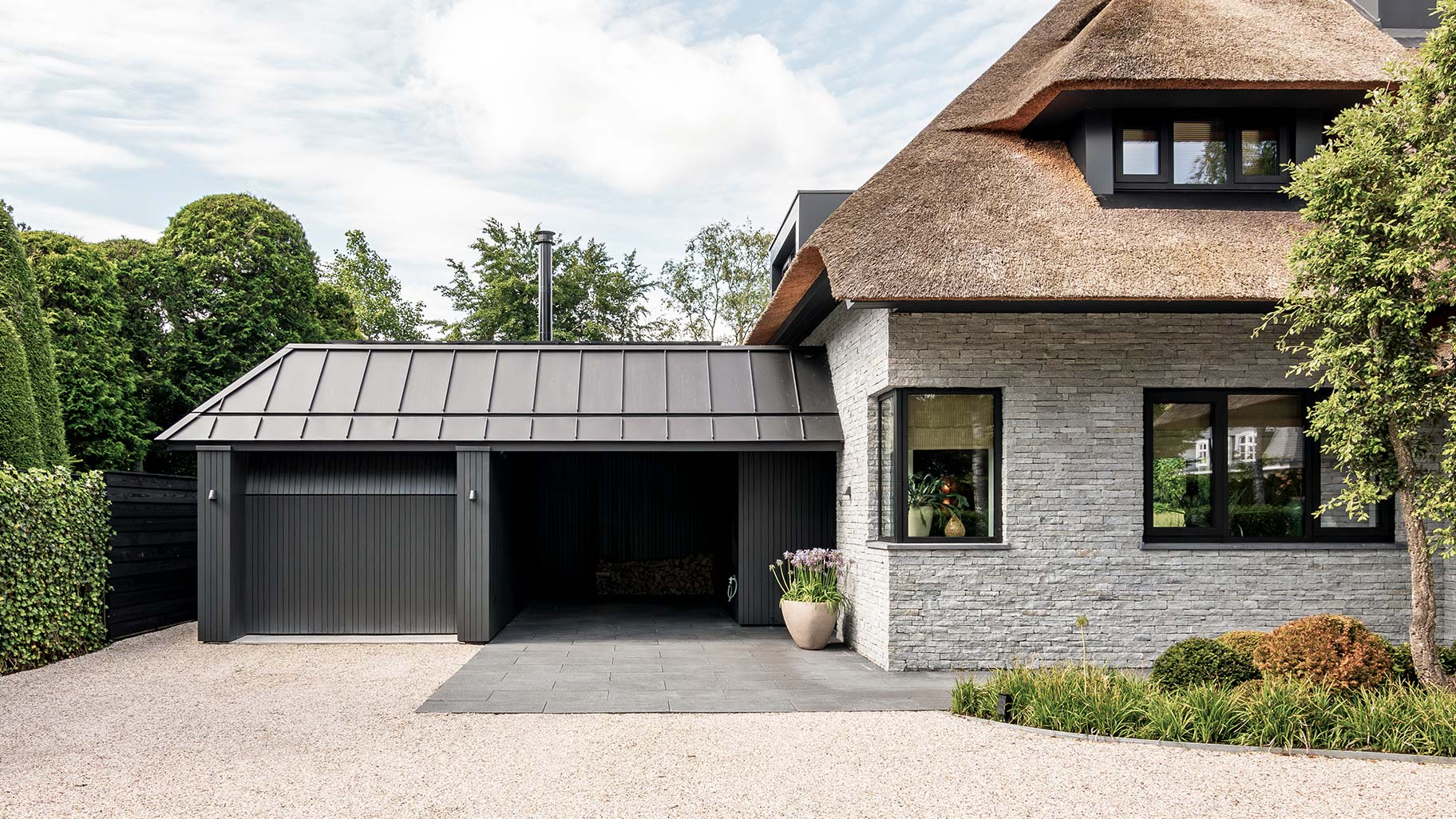 Houten garagedeur